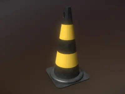 Traffic Cone Free low-poly 3D model