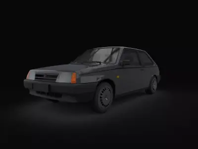 Vaz 2108 Car Low-poly 3D model