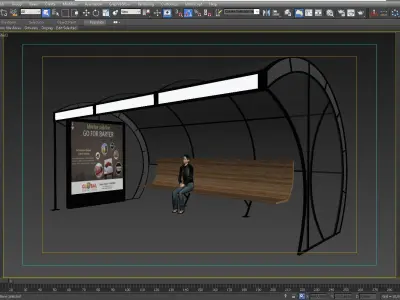 BUS STATION 4 3D model