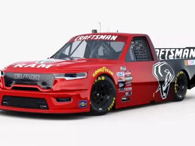 Nascar Truck RAM 2026 Template Low-poly 3D model