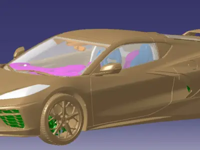 Chevrolet Corvette Premium 3LT 2020 Vehicle 3d scan model 3D model