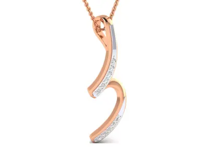 Women pendant 3D print model 8