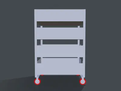 Tools Trolley Low-poly 3D model