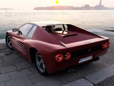 Ferrari 512 Low-poly 3D model