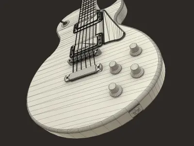Electric Guitar - PBR Low-poly 3D model