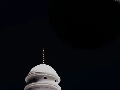 Dharahara lighthouse in mountains 3D model