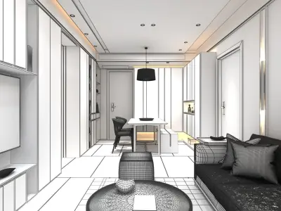 living room Interior  3D model