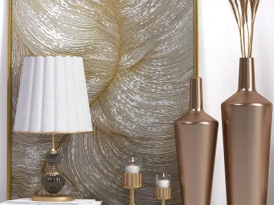 decorative set 4 Low-poly 3D model