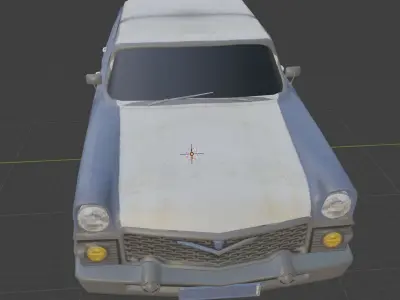 old car Low-poly 3D model 4