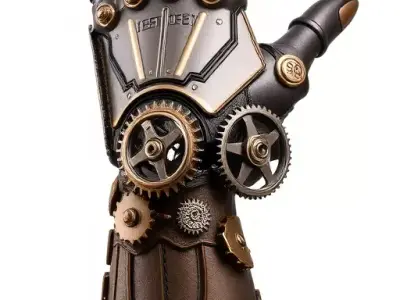 Steampunk Mechanical Hand Model Pack Low-poly 3D model