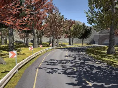 Forest Racing Track Low-poly 3D model