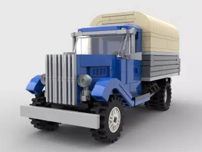 Vintage cargo truck LEGO TOY  3D model