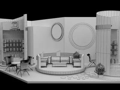  Booth Exhibition Stand a462  3D model