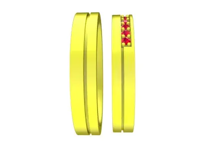 A7813 Luxury Diamond Wedding Ring 3D print model