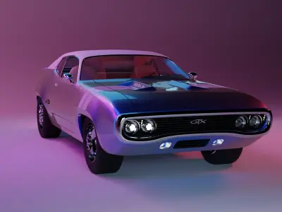 1971 Plymouth GTX 3D model