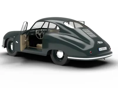 Porsche 356 2 Coupe 1948 HQ 3D model