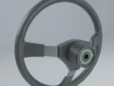 Toyota Ae86 Steering Wheel Low poly Low-poly 3D model