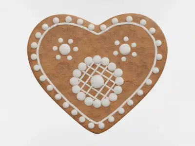 Gingerbread Christmas Cookie 17 3D model