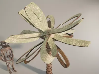 Conceptual palm tree S1Bv2 Low-poly 3D model