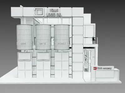  Booth Exhibition Stand a511 3D model