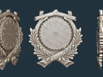 Wall Clock 15 - 3D STL file for CNC  3D print model