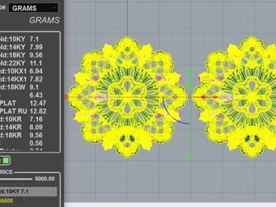 Vintage Pearl Diamond Earrings Model 3D print model