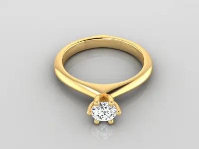 Ring M28 The luxury female ring with gem wedding 3D print model
