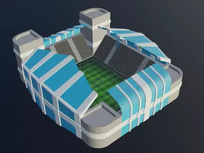 Football Stadium - Olympique Marseille Low-poly 3D model
