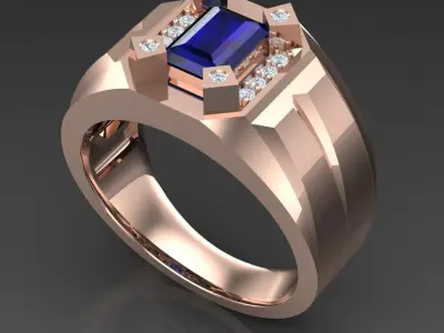 Luxury Men Rings Designs 4MR039 3D print model