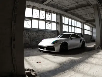 Old Worn Garage 3D Model 3D model