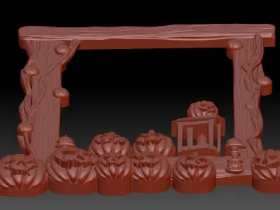 Halloween frame 3D print model