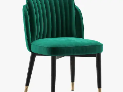 ASTOR Luxury Velvet Dining Chair 3D model