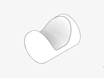 Robe Hook - Luxury - Sleek Low-poly 3D model