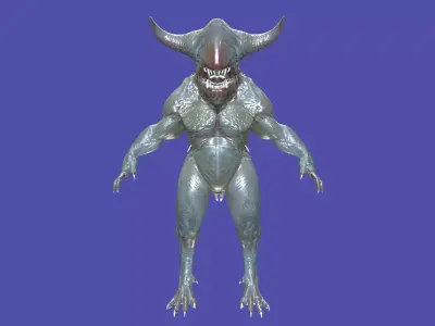 Swamp Creature Low-poly 3D model
