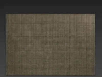 Carpet set 22 - Plain Brown Wool Rug - 6K 3D model