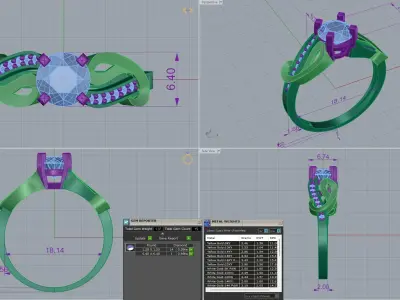 11400004 engagement ring 3D print model
