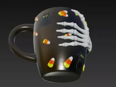 Haunting Halloween cup 3D print model