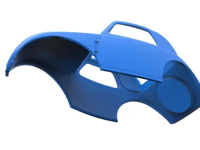 Shell of Vintage front engine dragster Version 5 Scale 1 to 25 3D print model