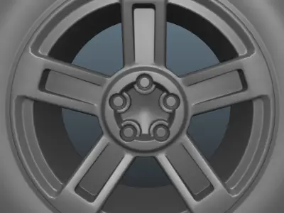 4x4 Wheel and 3 damage stages 3D print model