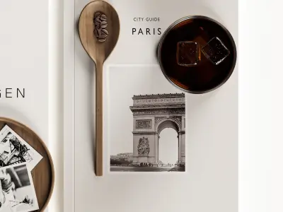 Decoration set with Books and Coffee 3D model