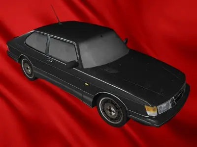 SAAB 900 Low-poly 3D model
