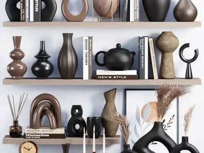 Decorative set 01 3D model 16