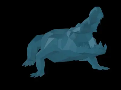 crocodile  Low-poly 3D model