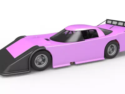 Asphalt Outlaw Super late model Scale 1 to 25 3D print model