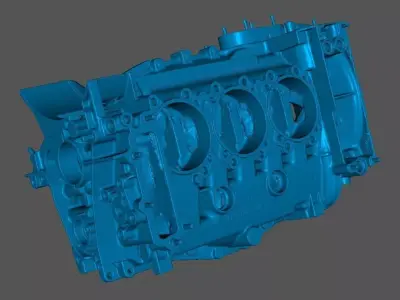 Porsche 911 Engine Case Scans 3D model