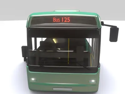 City Bus Low-poly 3D model