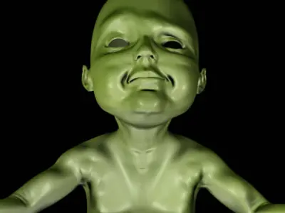 PRINT READY BABY SEATED 2 3D print model