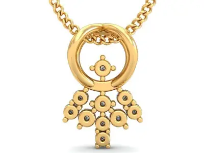 Solitaire Women Pendant 3dm STL OBJ FBX Renders Details 3D print model 39