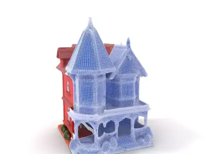 Elegant Victorian House model pack Low-poly 3D model