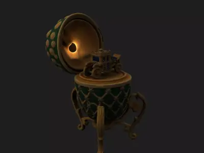 Chinese Faberge egg  Low-poly 3D model